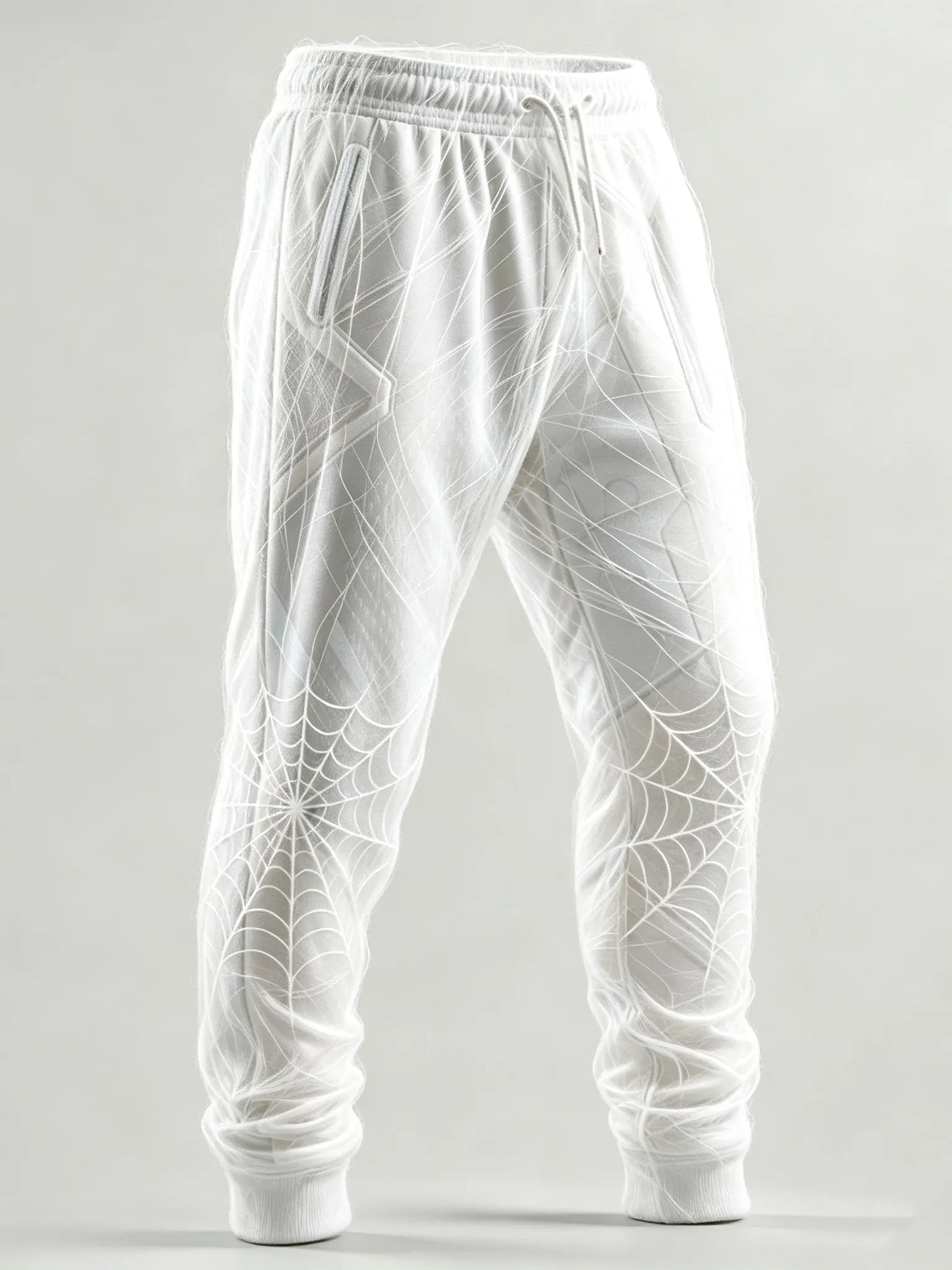 Men's Retro Halloween Spider Geometric Pattern Casual Sports Pants