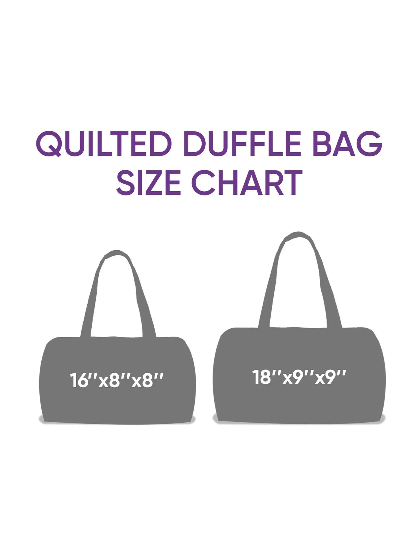 Peace Sign Quilted Duffle Bag