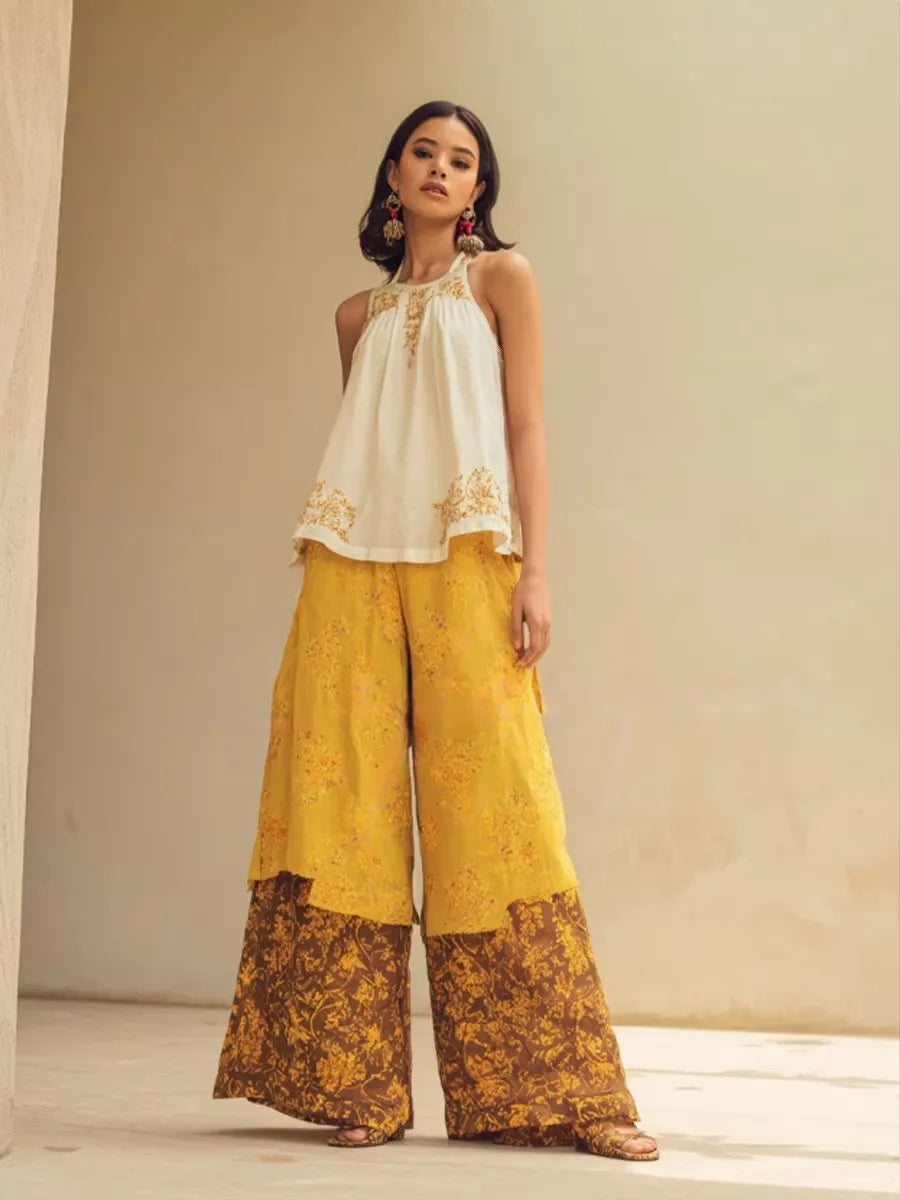 Women's Spring/Summer Cotton Linen Casual Vacation Two-Piece Set.