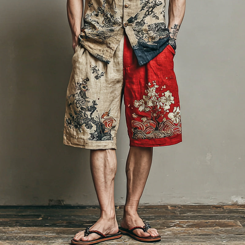 Gradient Color Blocking Japanese Art Set