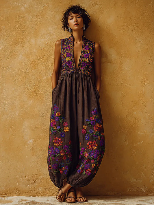 Women's Soft Casual Fashion Purple Jumpsuit