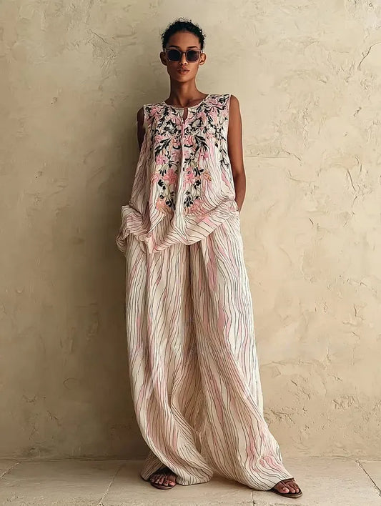 Women's Casual Elegant Linen Casual Set
