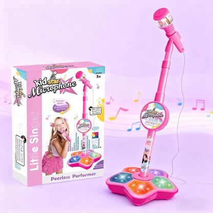 Soulora™ Kids Karaoke Microphone with Stand 🎤 Sing, Dance & Shine with Colorful Lights ✨