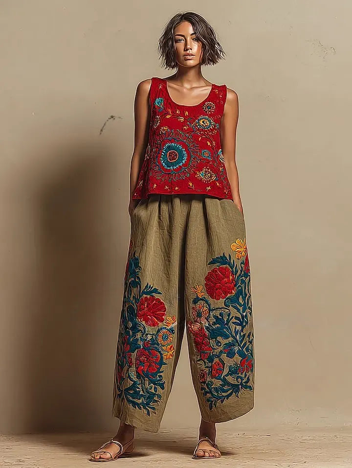 Women's Casual Elegant Linen Casual Set
