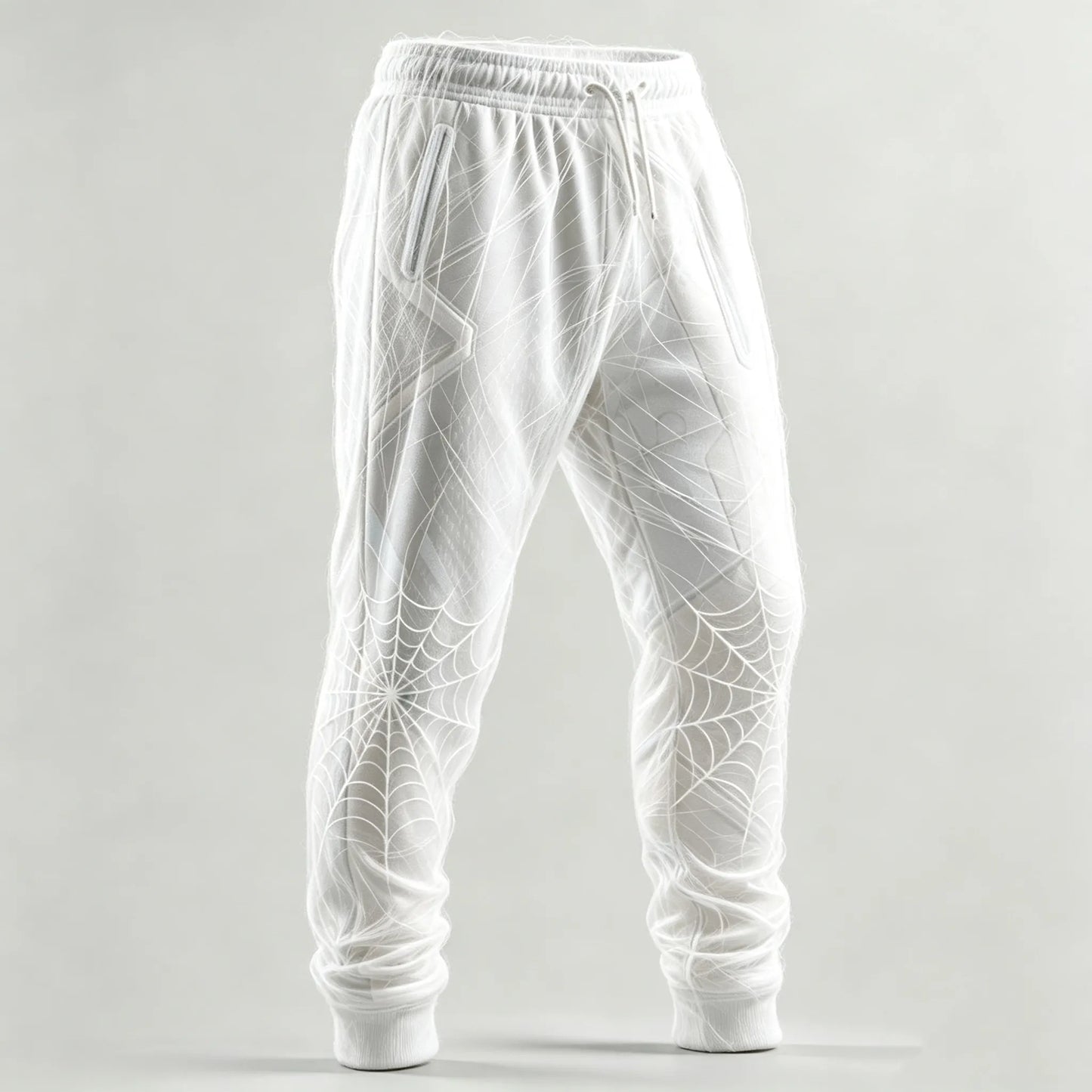 Men's Retro Halloween Spider Geometric Pattern Casual Sports Pants