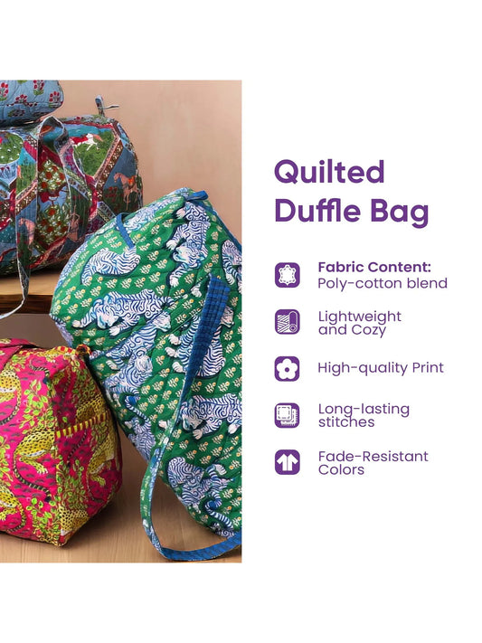 Bear Camper Van Quilted Duffle Bag
