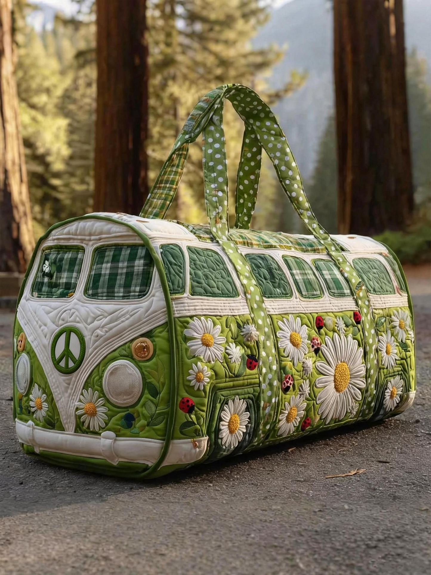 Blossom Path  Quilted Duffle Bag