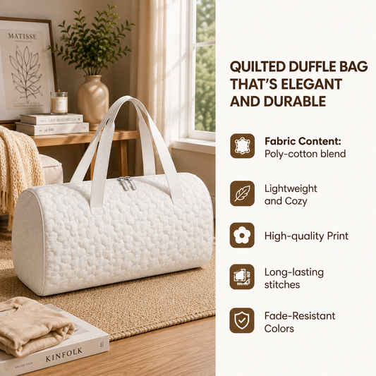 Colorful Crazy Chicken Quilted Duffle Bag CETN41