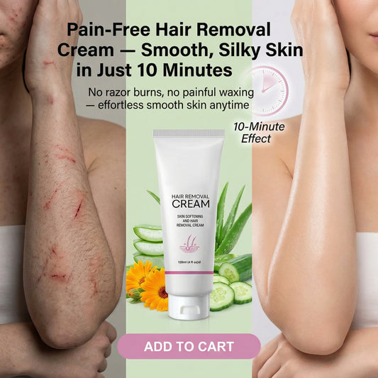 Mresio™  Purely Natural Pain-Free Hair Removal Cream|Hair-Free Skin in Just 10 Minutes — No Razor Needed