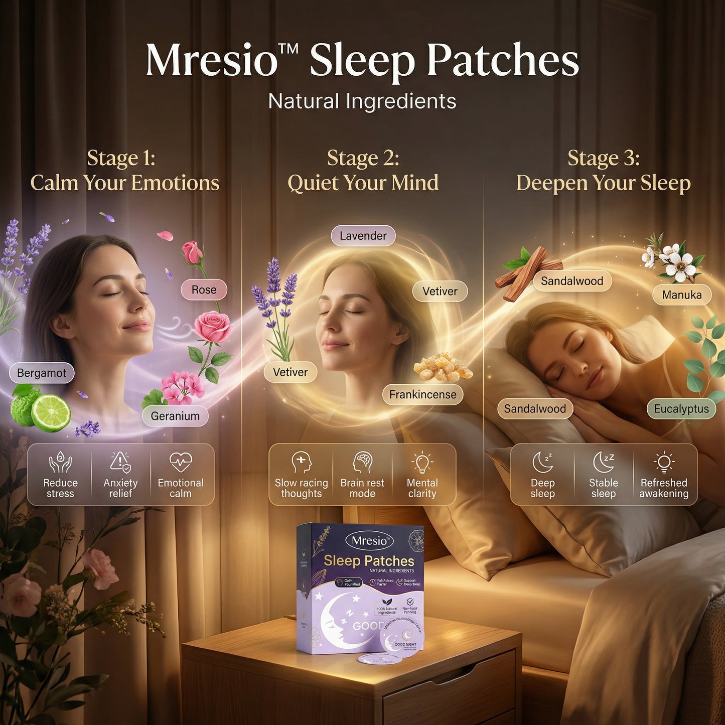 Mresio™ Sleep Patches — Fall Asleep in Minutes, Without Pills