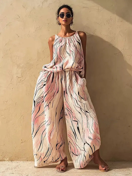 Women's Casual Elegant Linen Casual Set