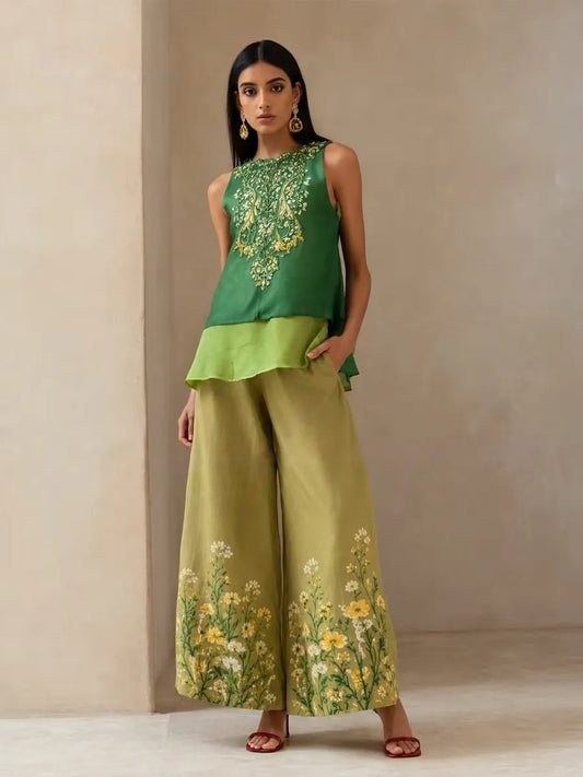 Women's Spring/Summer Cotton Linen Casual Vacation Two-Piece Set.