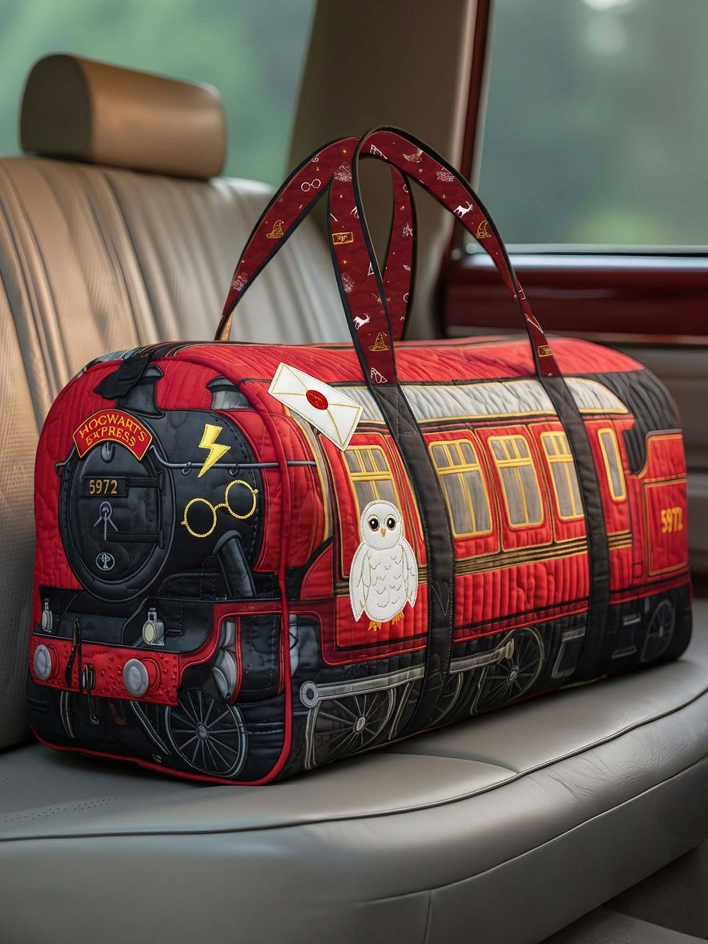 Magic Train Quilted Duffle Bag