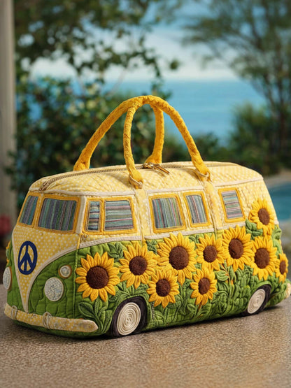 Sunflower Campervan Quilted Duffle Bag