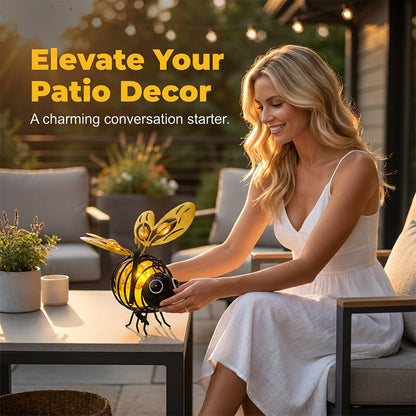 🐝💡Hanging Solar Bee Light – Warm Amber Glow, Flicker-Free, Perfect for Garden Parties, Camping, or Kids’ Rooms🌞